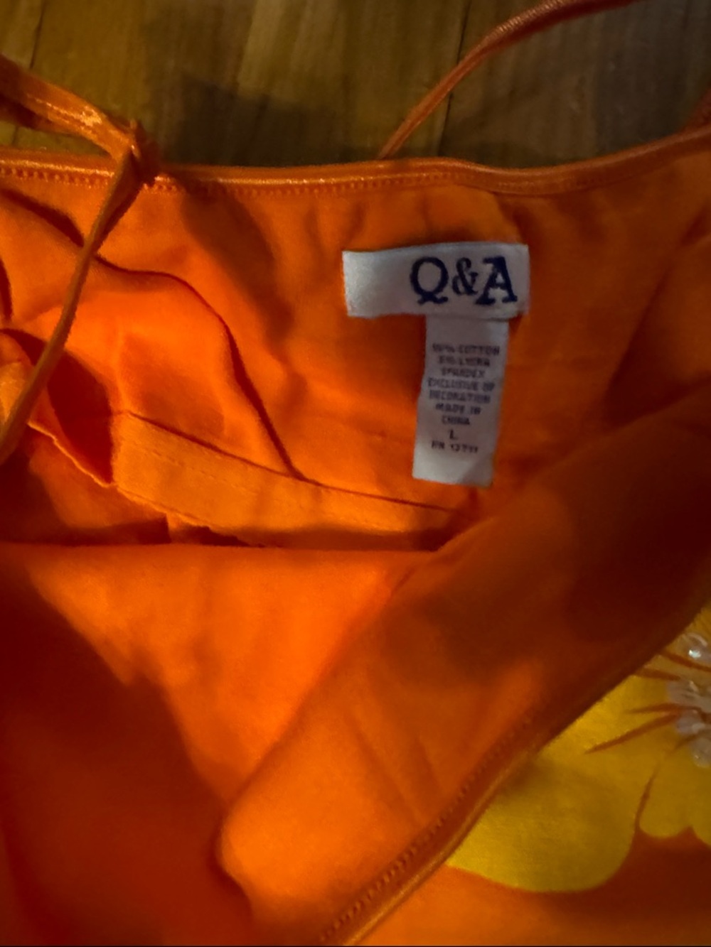 Women’s Orange Floral Cami Tank Top 90s limited too Y2K 2000s - Picture 2 of 2